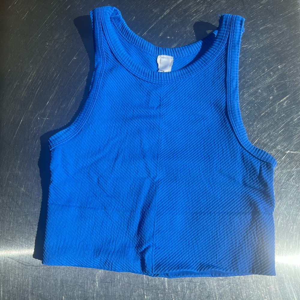 Nikibiki Royal Blue Ribbed Top